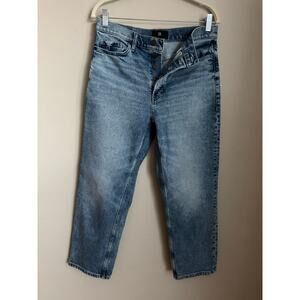 Banana Republic Women’s Baggy Cropped Jeans Button Fly Petite 30